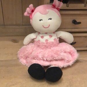 Baby Starter Plush Girl Doll Snuggle Buddy Marisa Pink 11” Lovey First Doll